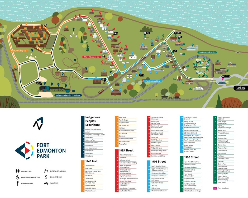 Map Fort Edmonton Park